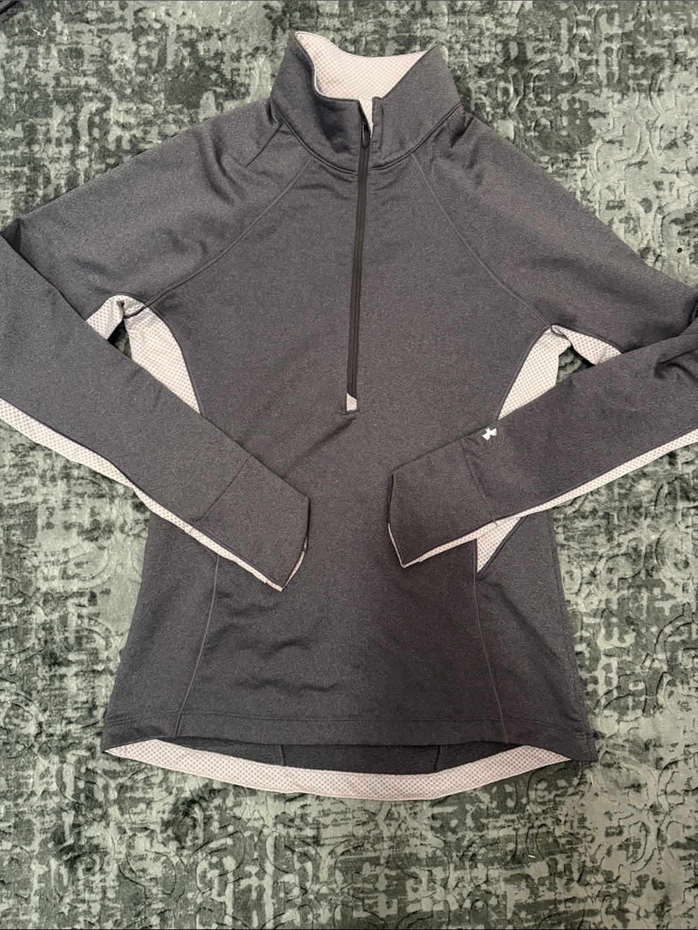 Under Armour Gray ColdGear Slim -Fitted Pullover